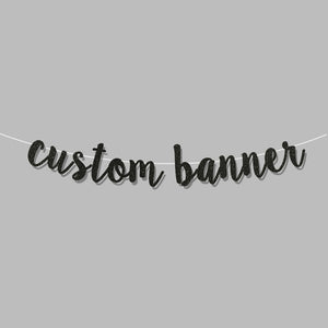 Hot selling Personalized wedding Name Banner Custom script letters silver/gold glitter banners birthday party decor DIY sign