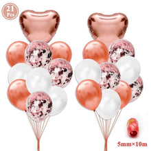 Load image into Gallery viewer, First Happy Birthday Blue Balloon Banner My 1st 1 One Year Party Decorations Kids Baby Boy Girl Adult Garland Supplies Rose Gold